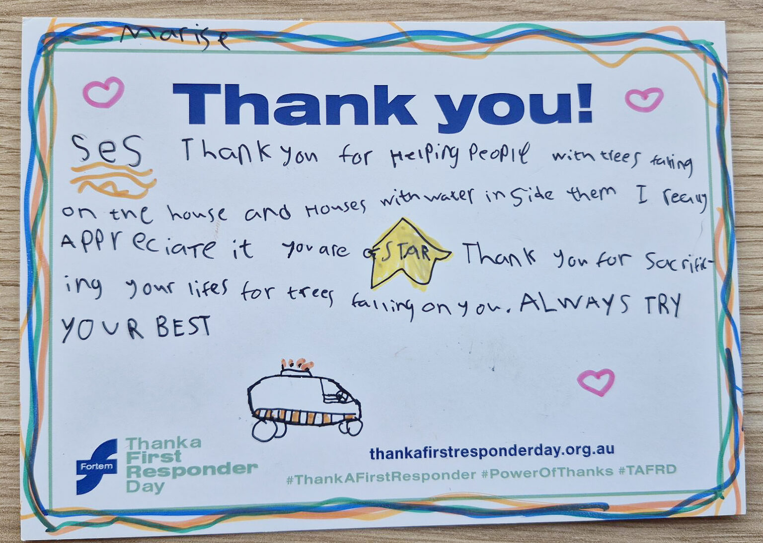 Save the date: Thank a First Responder Day 2026 - Fortem Australia