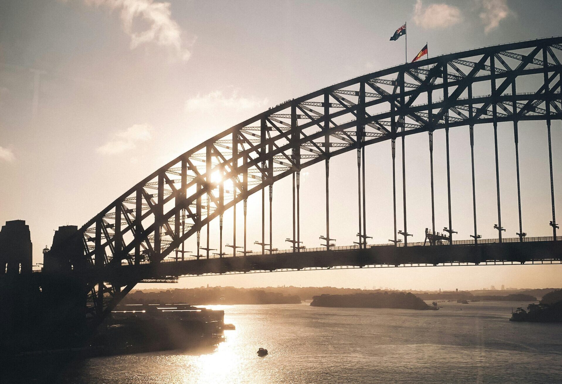 Sunrise gratitude on the Sydney Harbour Bridge